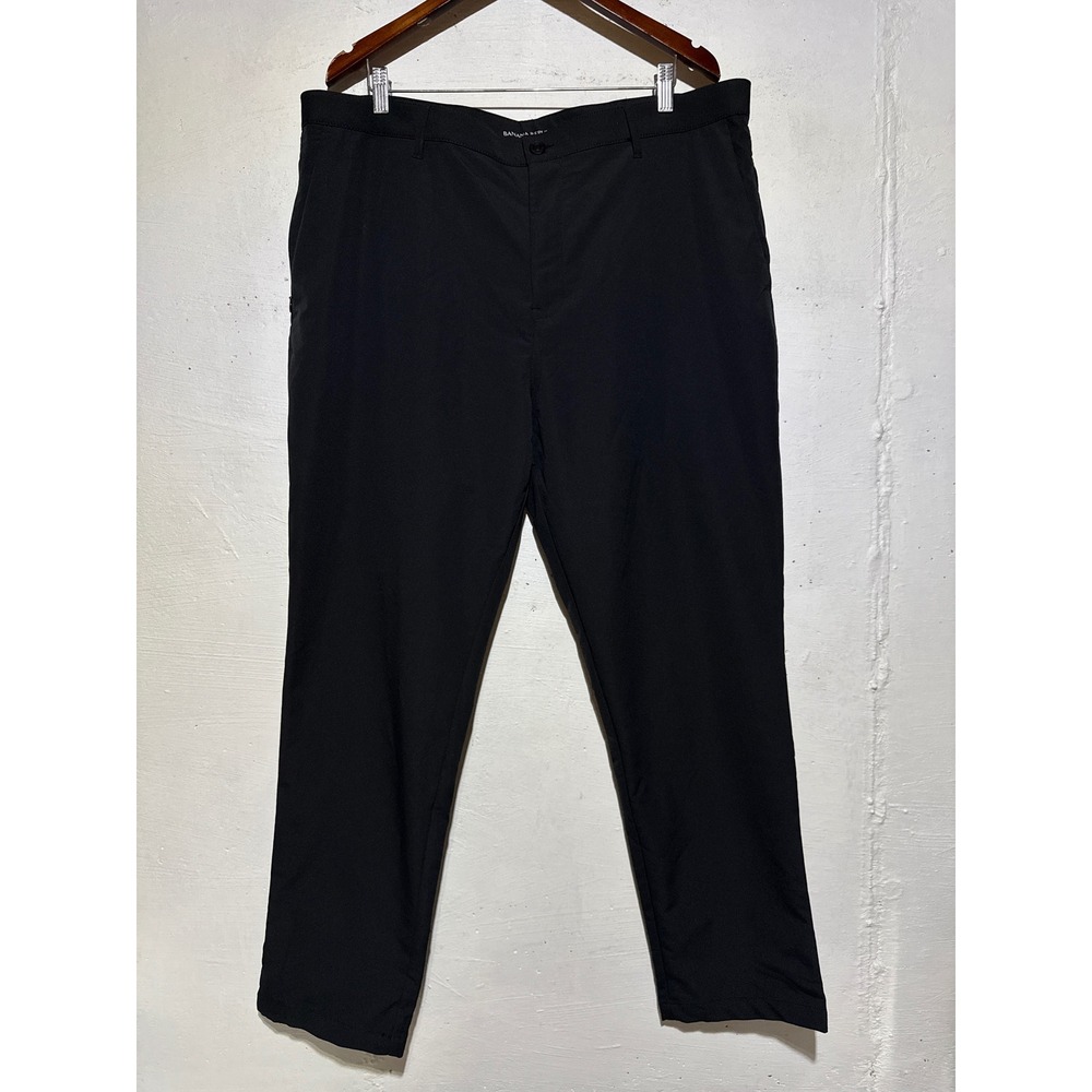 Banana Republic Mens Core Temp Performance Chino Pants 40x30 Black Tech Stretch